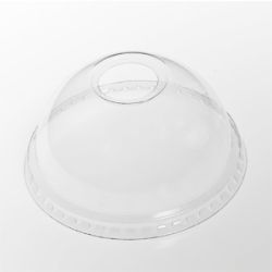 Domed Lid with Hole Fits all Sizes - Sleeve of 100 - Product Code - DL-095