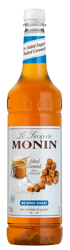 MONIN Premium Salted Caramel No Added Sugar Syrup 1L (plastic)